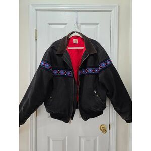 90s vintage Carhartt Aztec santa fe bomber insulated jacket XL made in USA